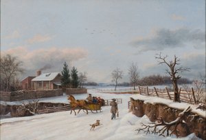 フィラデルフィア付近のそりシーン、1841